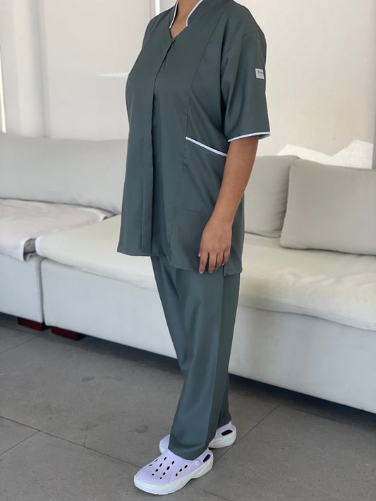 Hunter green Lined Collar