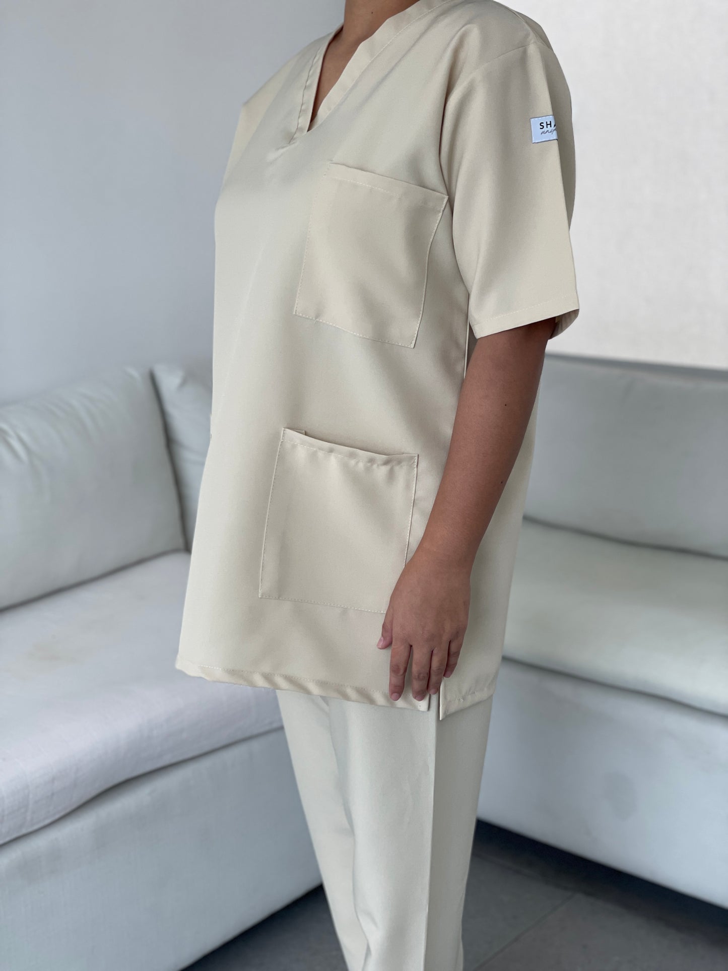 Beige - crepe