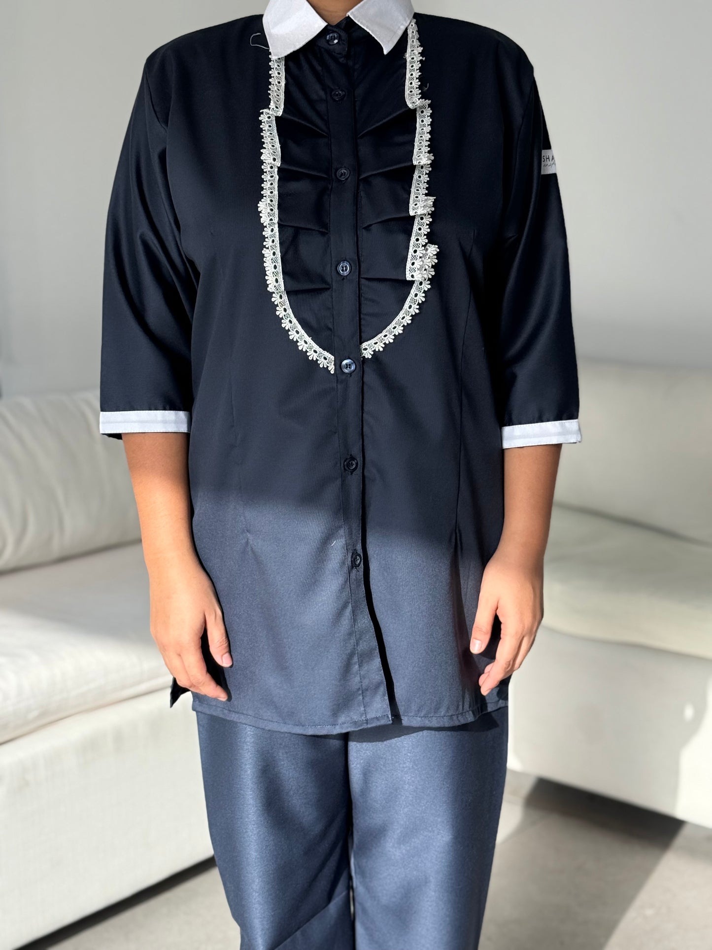 Navy Lace