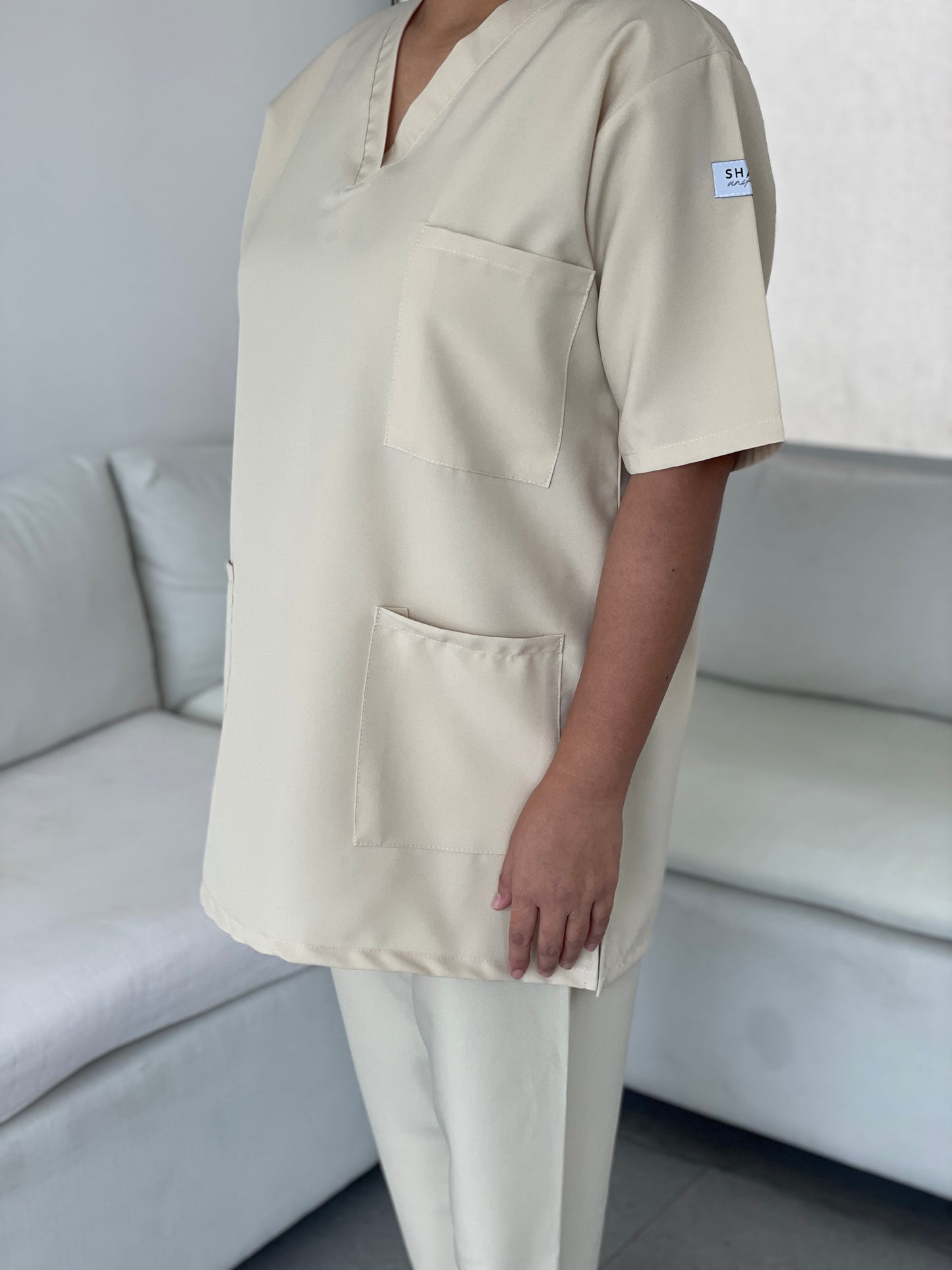 Beige - crepe