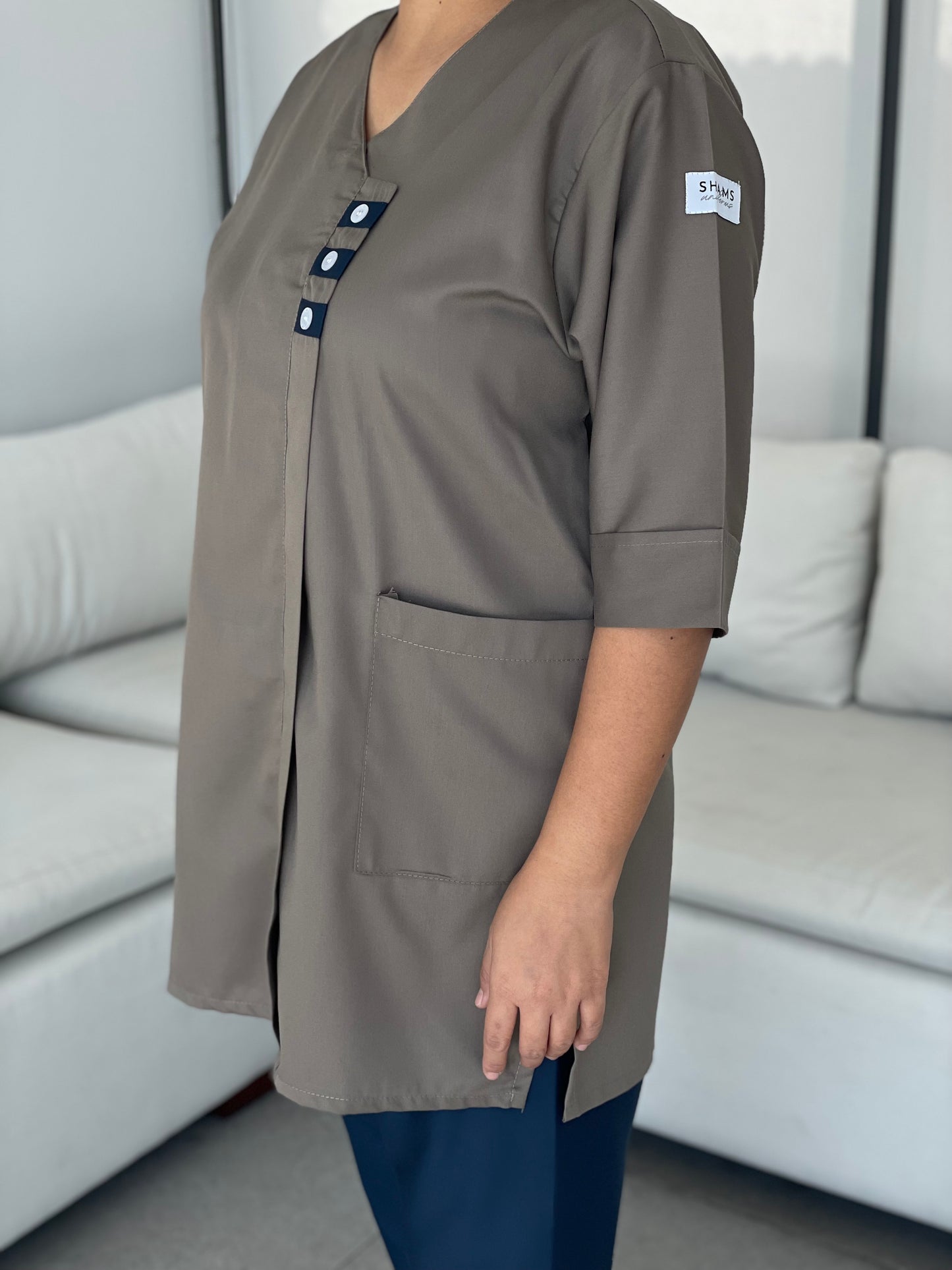 Dark khaki - triple button