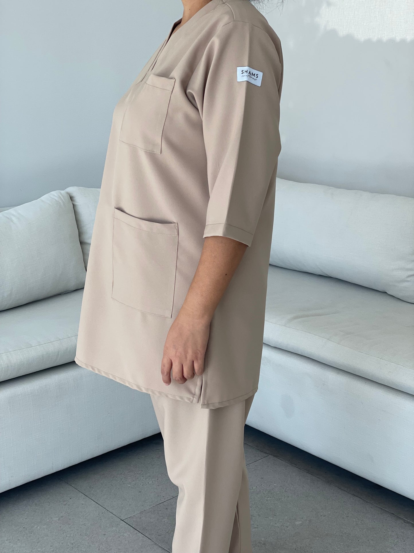 Beige - crepe