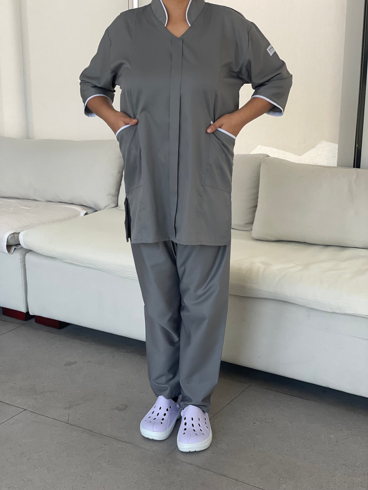 Fossil grey Lined Collar