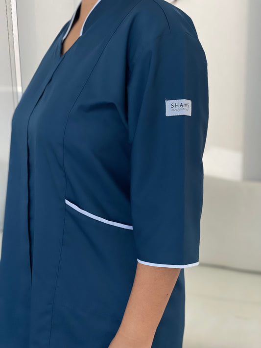 Classic blue Lined Collar