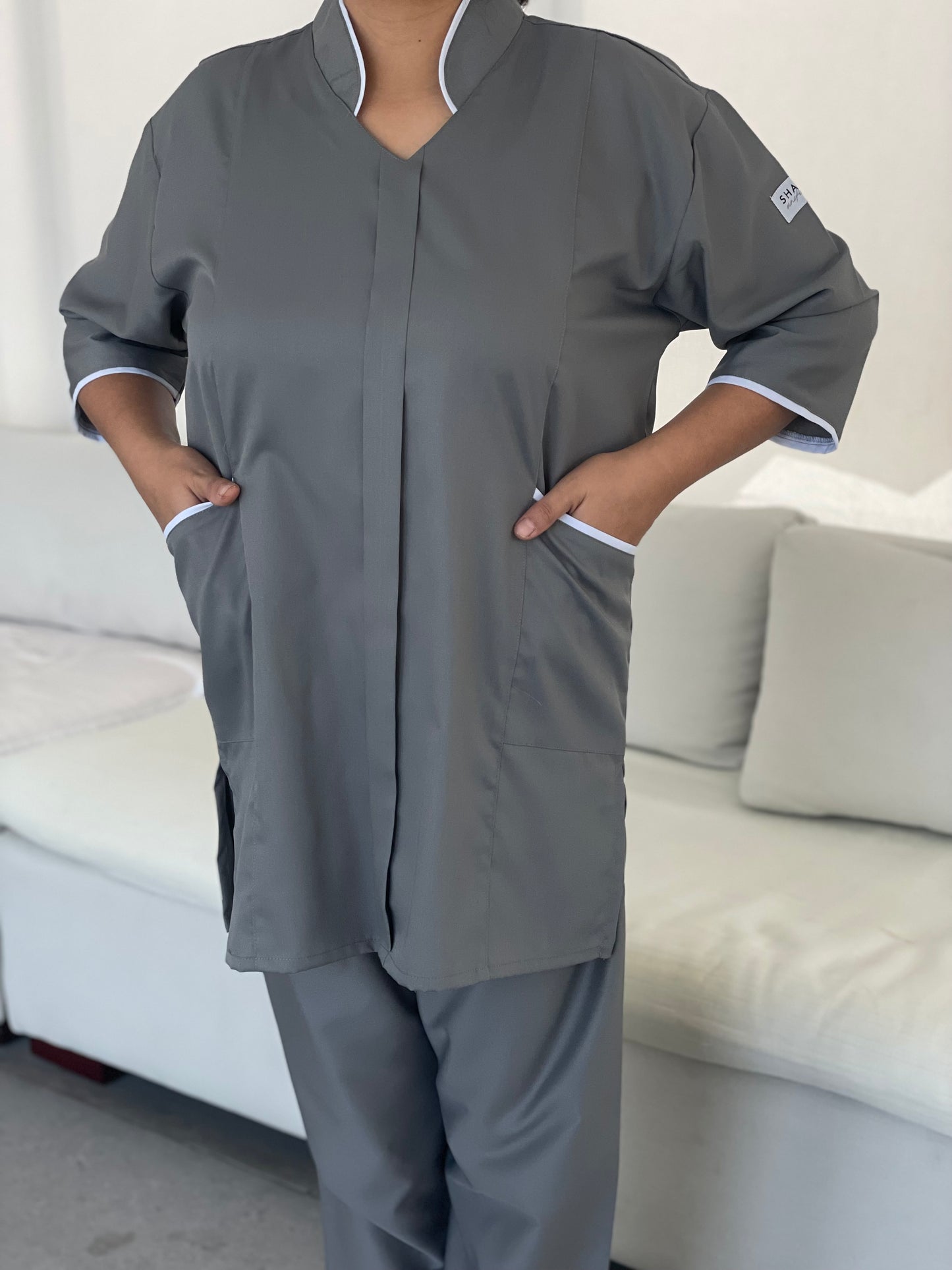 Fossil grey Lined Collar