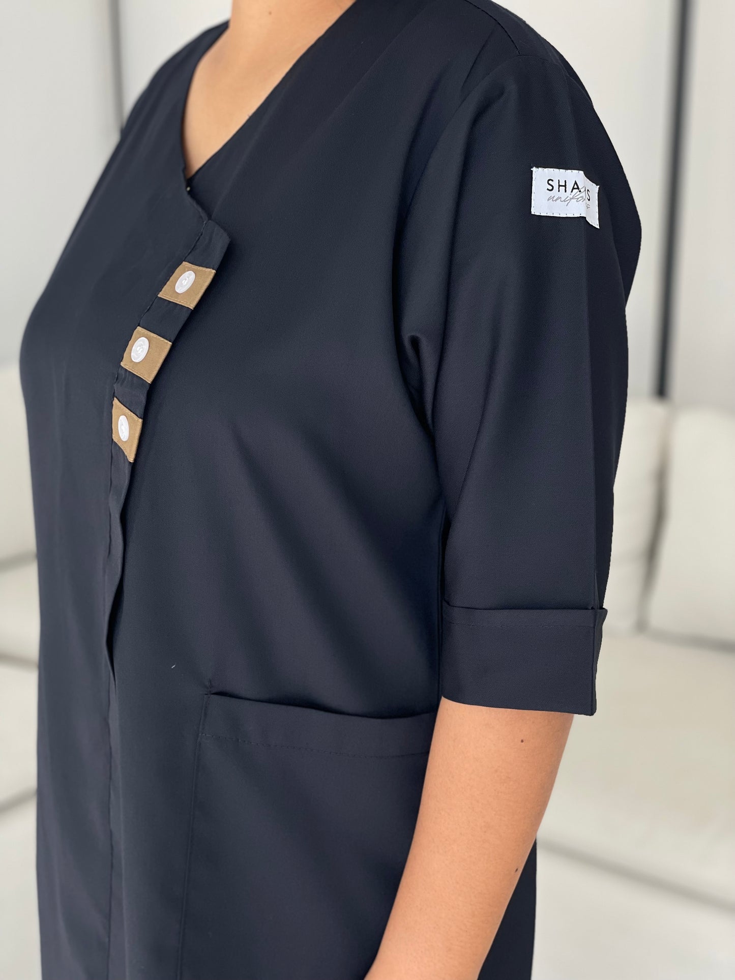 Dark navy - triple button