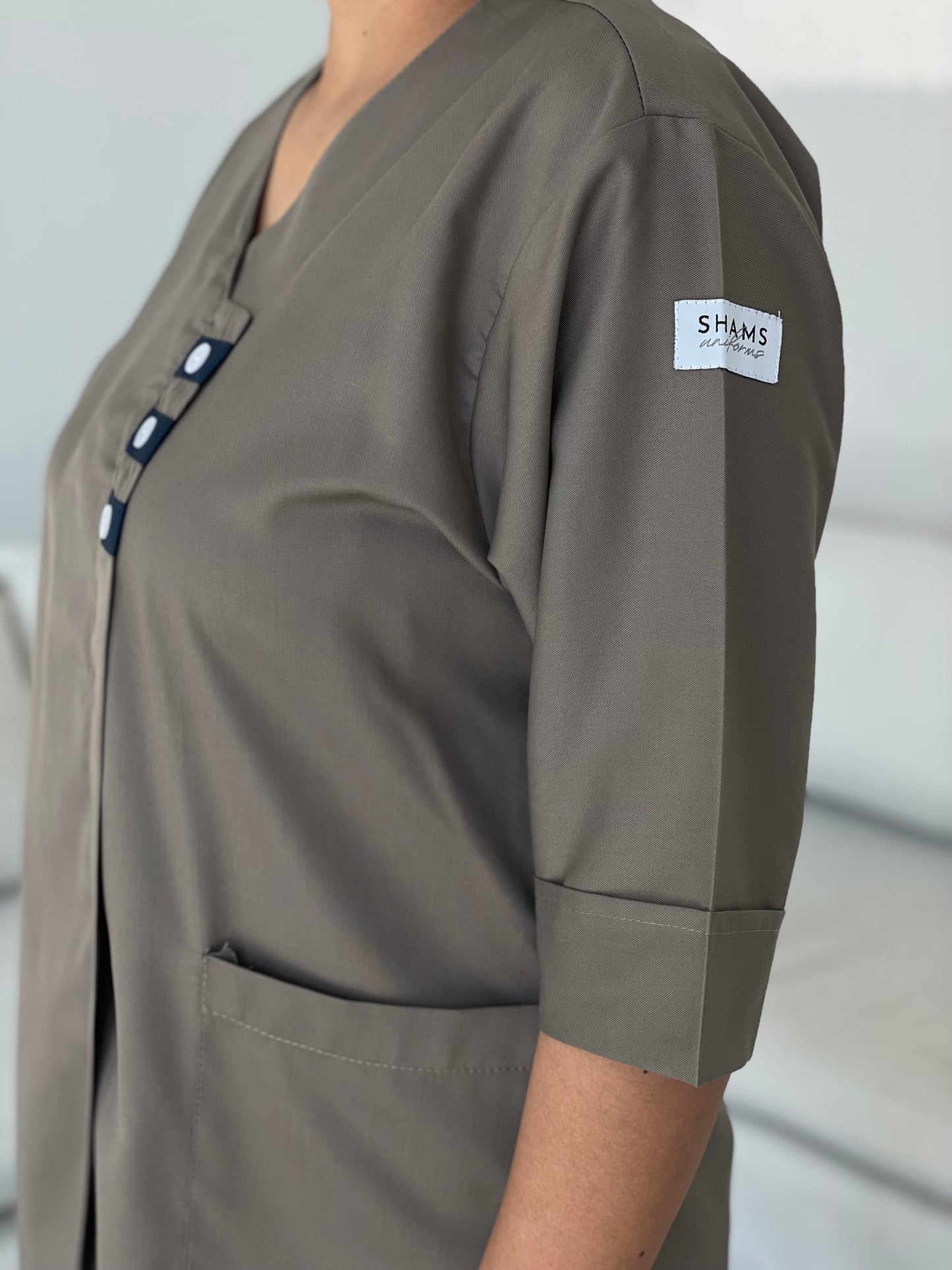 Dark khaki - triple button