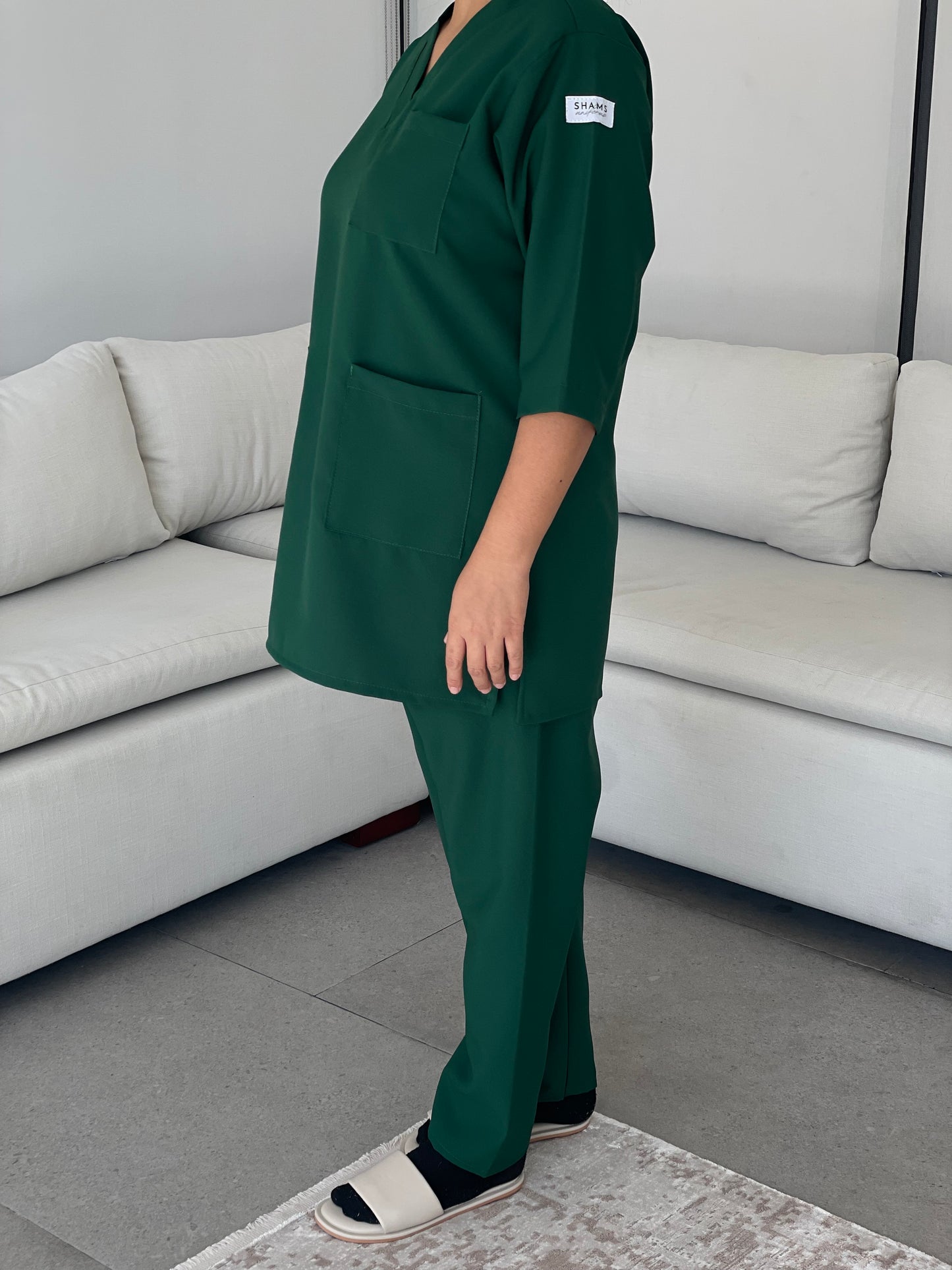 Dark green - crepe