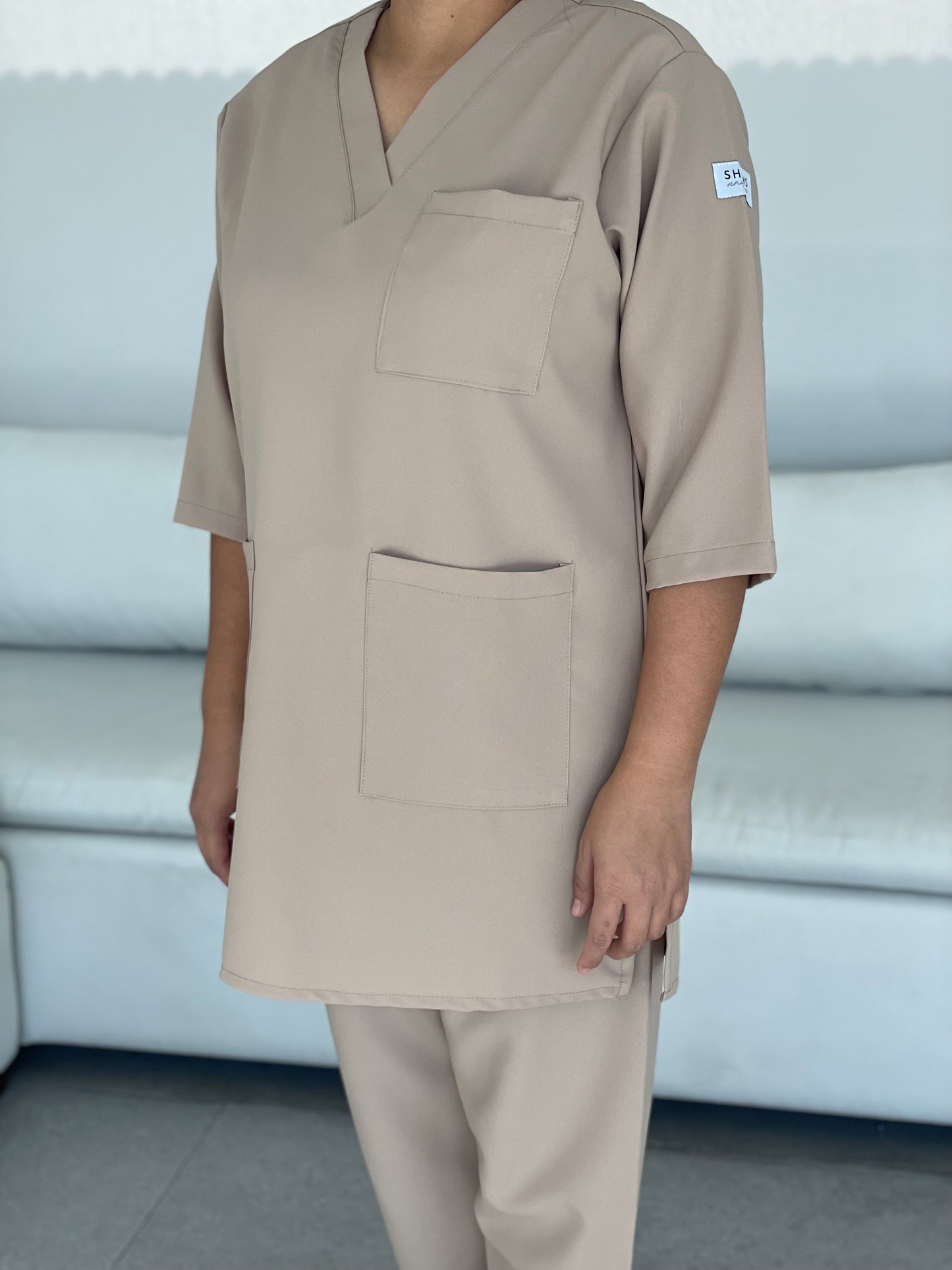 Beige - crepe
