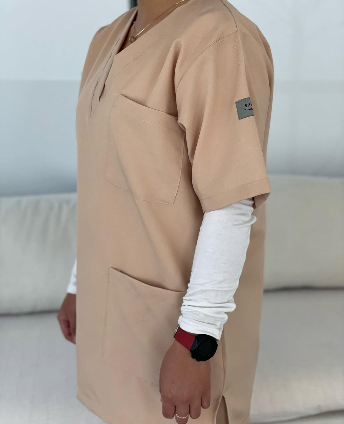 Beige - crepe