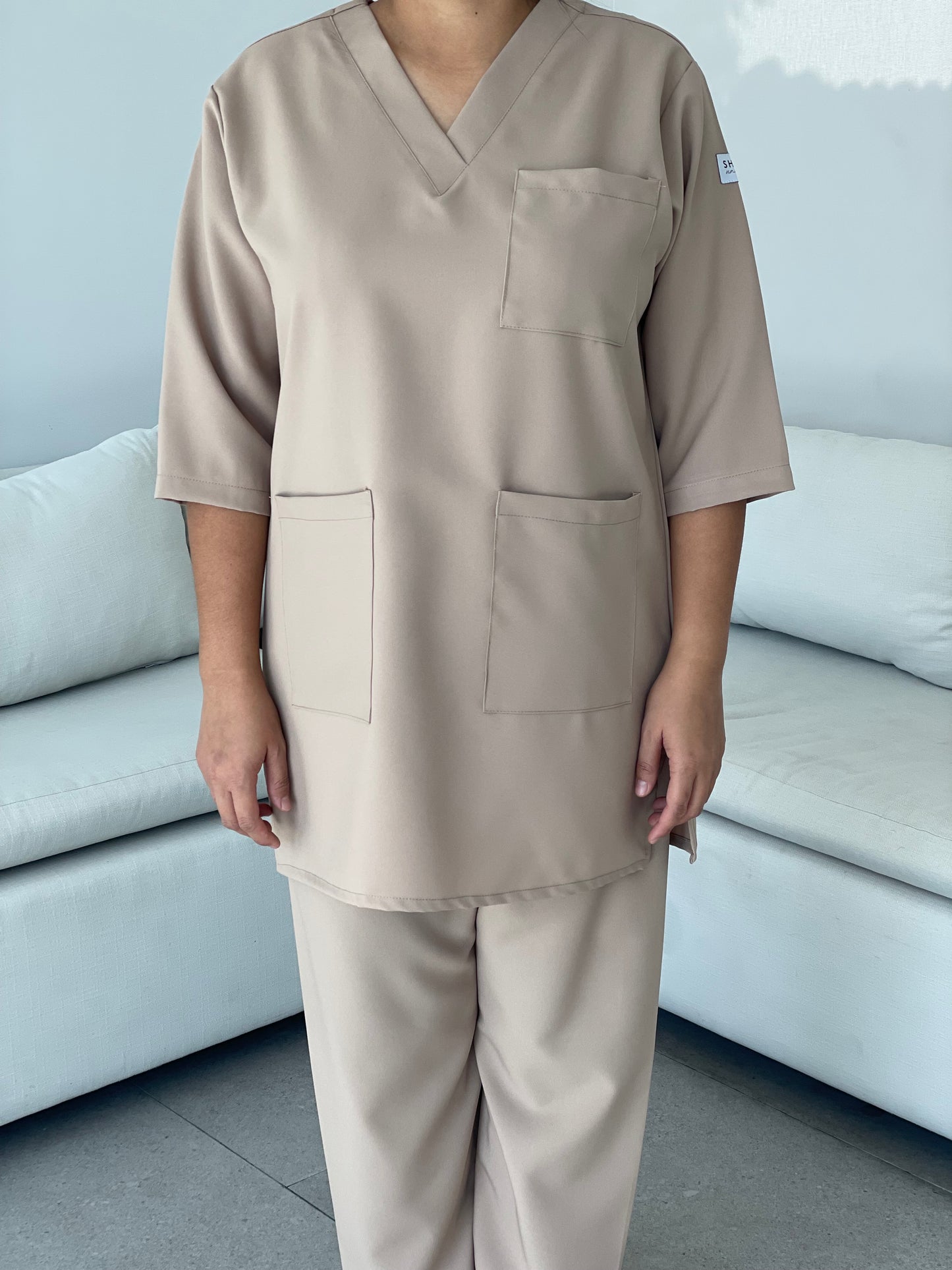 Beige - crepe