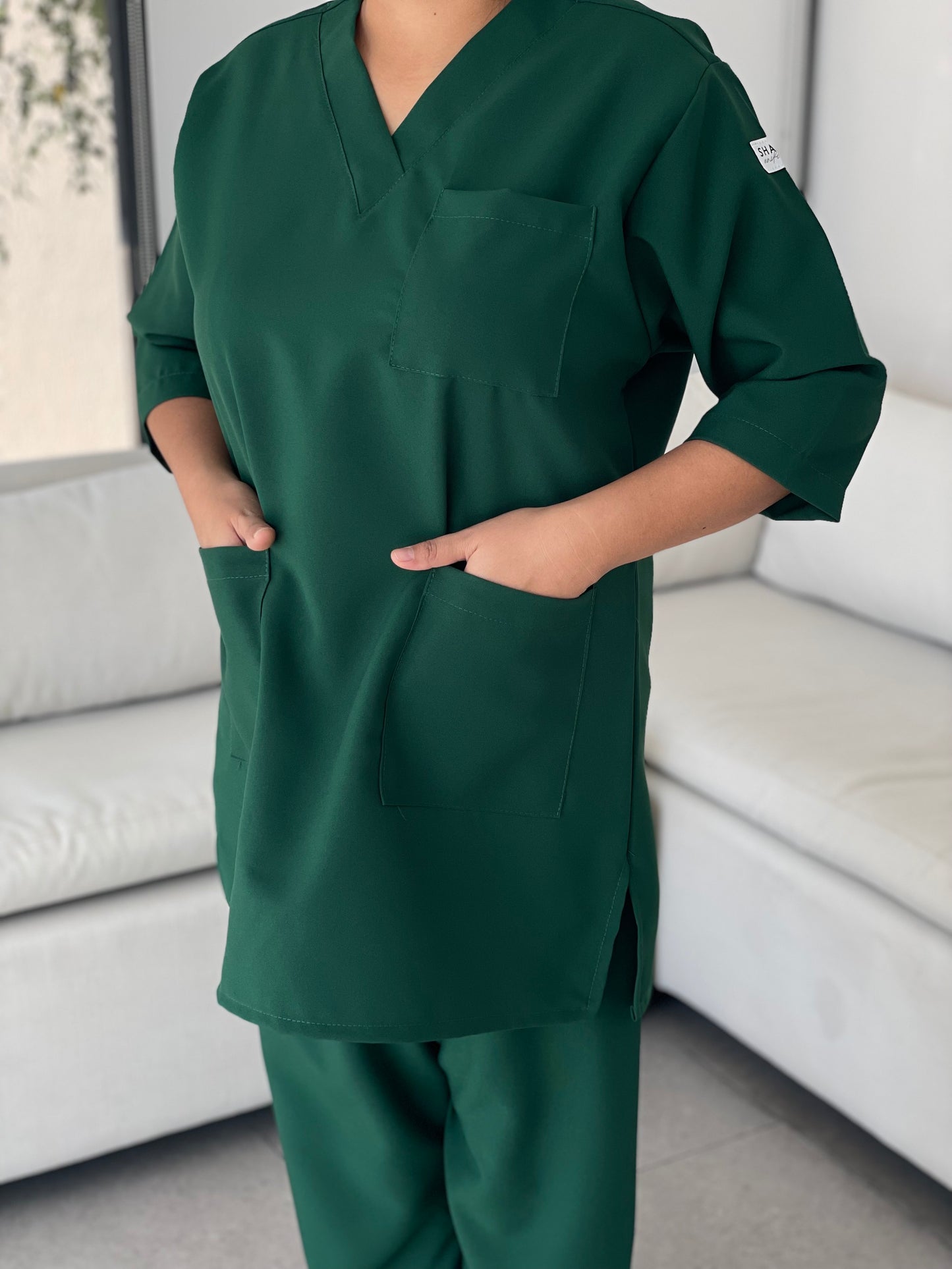 Dark green - crepe