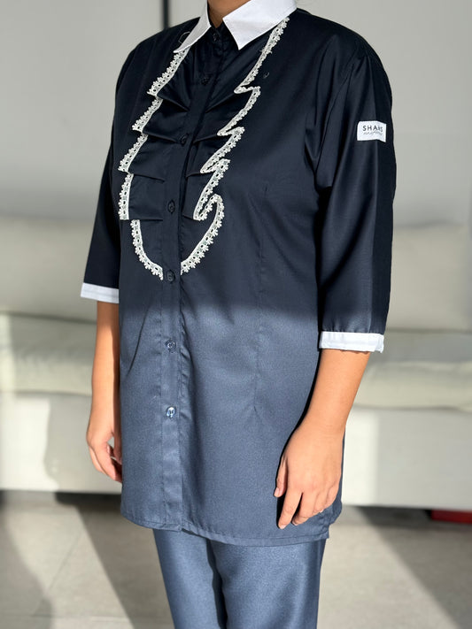 Navy Lace